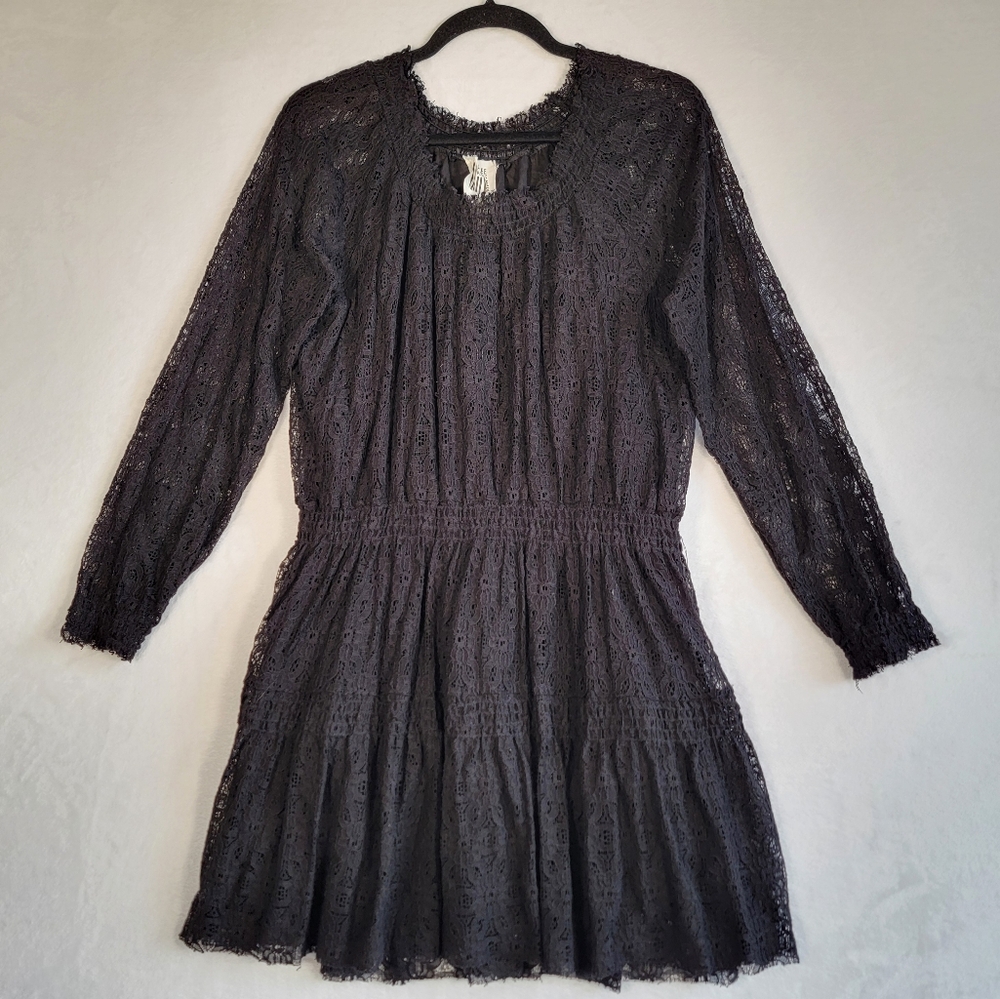 Free People Lace Dress in Black, Size XS